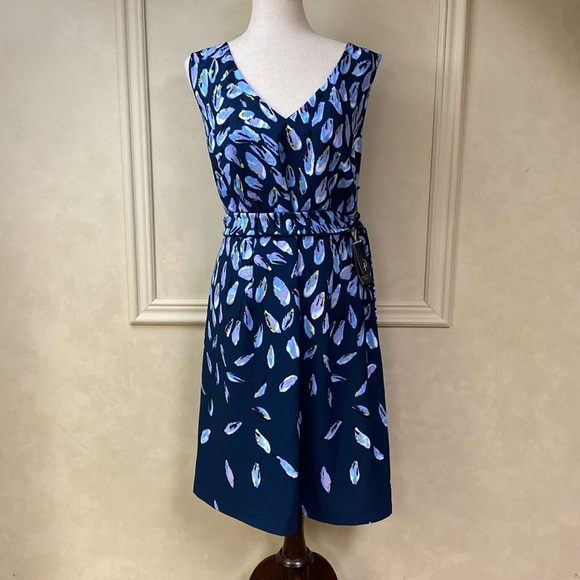 Adrianna Papell Fluttering Botany Print Fit and Flare Dress size 18W - Picture 6 of 9